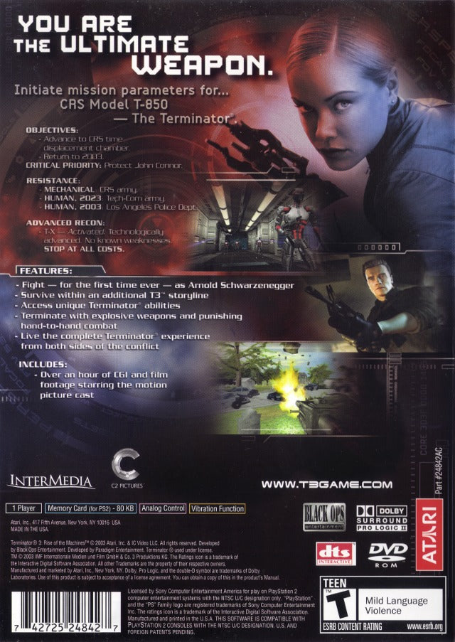 Terminator 3: Rise of the Machines - (PS2) PlayStation 2 [Pre-Owned] Video Games Atari SA   