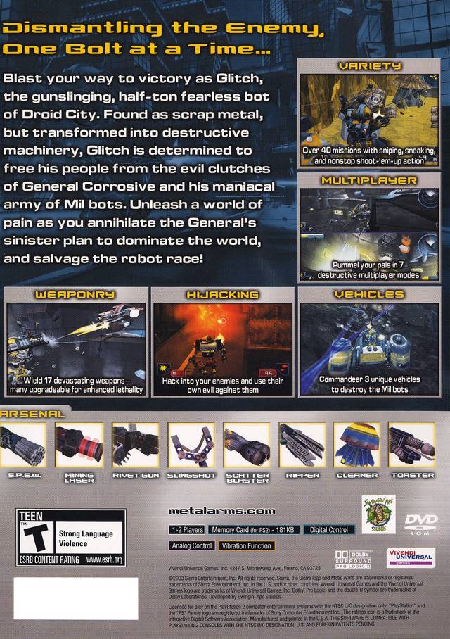 Metal Arms: Glitch in the System - (PS2) PlayStation 2 [Pre-Owned] Video Games VU Games   