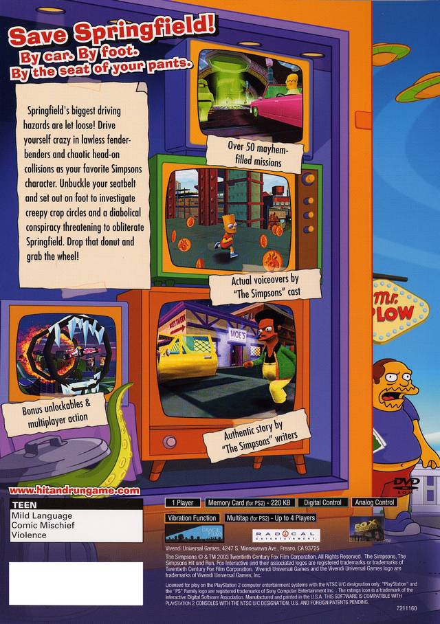 The Simpson : Hit And Run PS2 - Jeux Vidéo | Rakuten The Simpson : Hit And Run PS2 - Jeux Vidéo | Rakuten