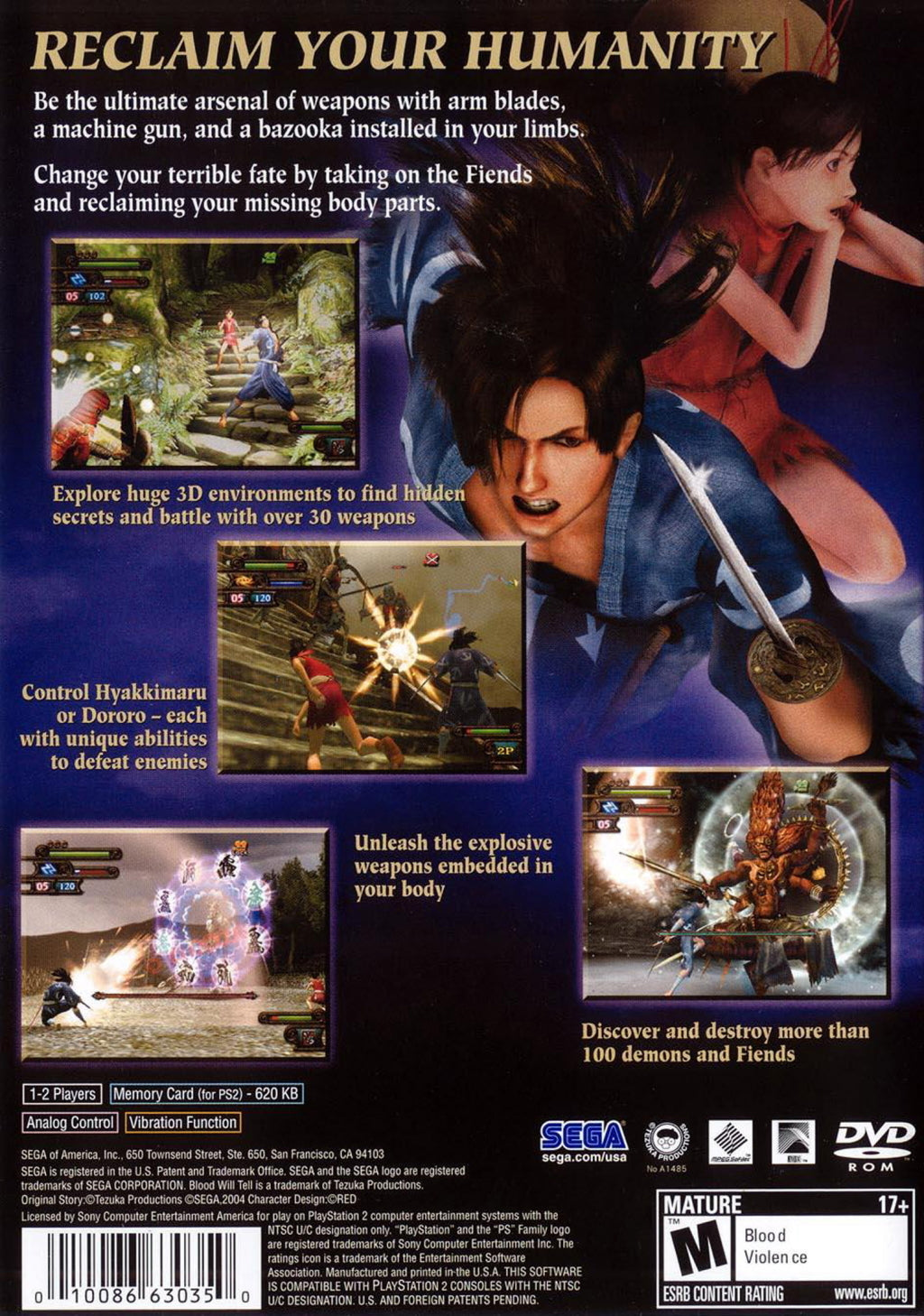 Blood Will Tell Tezuka Osamu's Dororo - (PS2) PlayStation 2 [Pre-Owned] Video Games Working Designs   