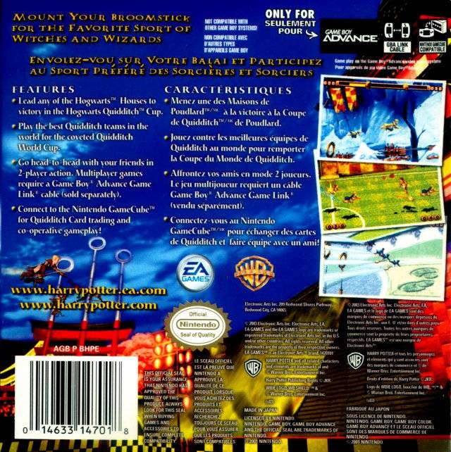 Harry Potter: Quidditch World Cup - (GBA) Game Boy Advance [Pre-Owned] Video Games Electronic Arts   