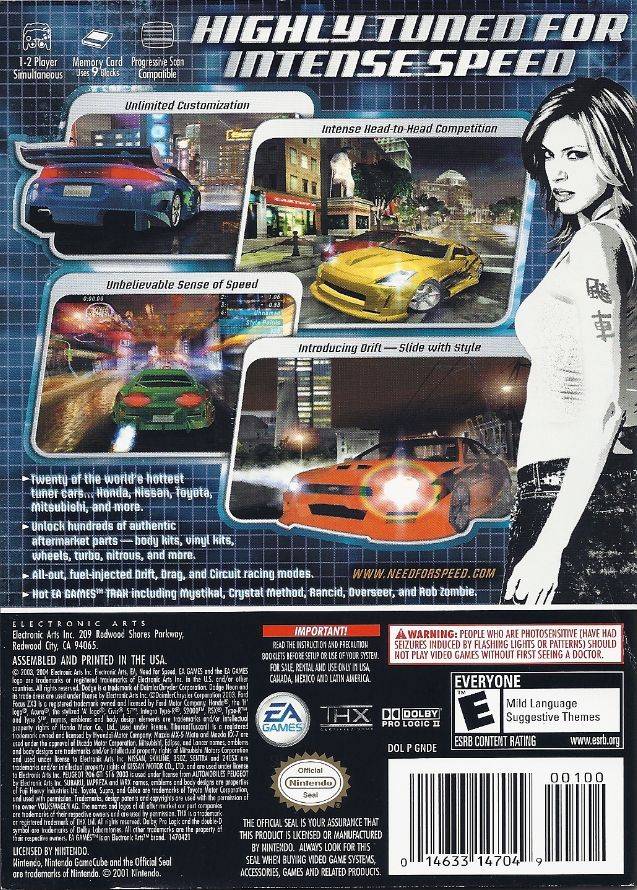 Need for Speed Underground (Player's Choice) - (GC) GameCube [Pre-Owned] Video Games Electronic Arts   