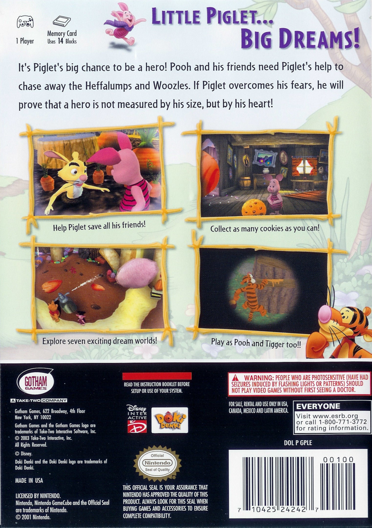 Piglet's Big Game - (GC) GameCube Video Games Gotham Games   
