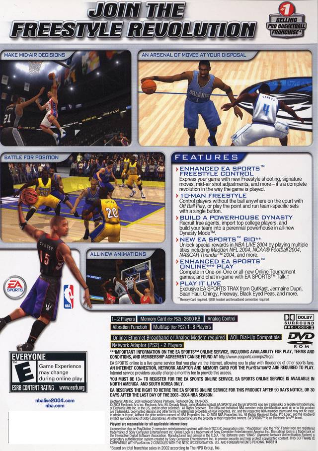 NBA Live 2004 - (PS2) PlayStation 2 [Pre-Owned] Video Games EA Sports   