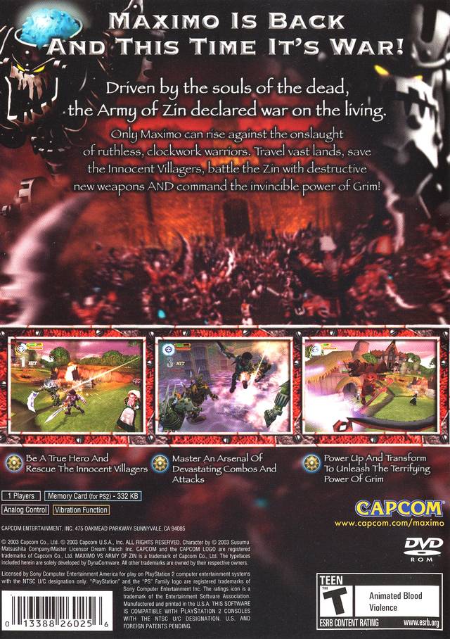 Maximo vs Army of Zin (Greatest Hits) - (PS2) PlayStation 2 [Pre-Owned] Video Games Capcom