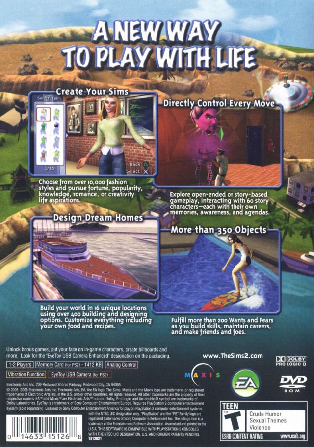 The Sims 2 (Greatest Hits) - (PS2) PlayStation 2 [Pre-Owned] Video Games Electronic Arts   