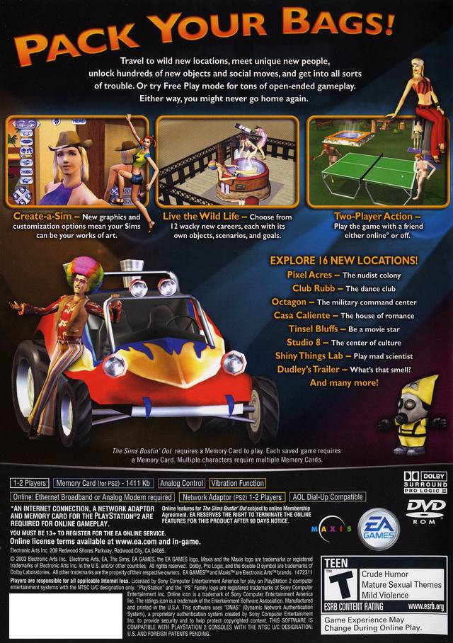The Sims Bustin' Out - (PS2) PlayStation 2 [Pre-Owned] Video Games EA Games   
