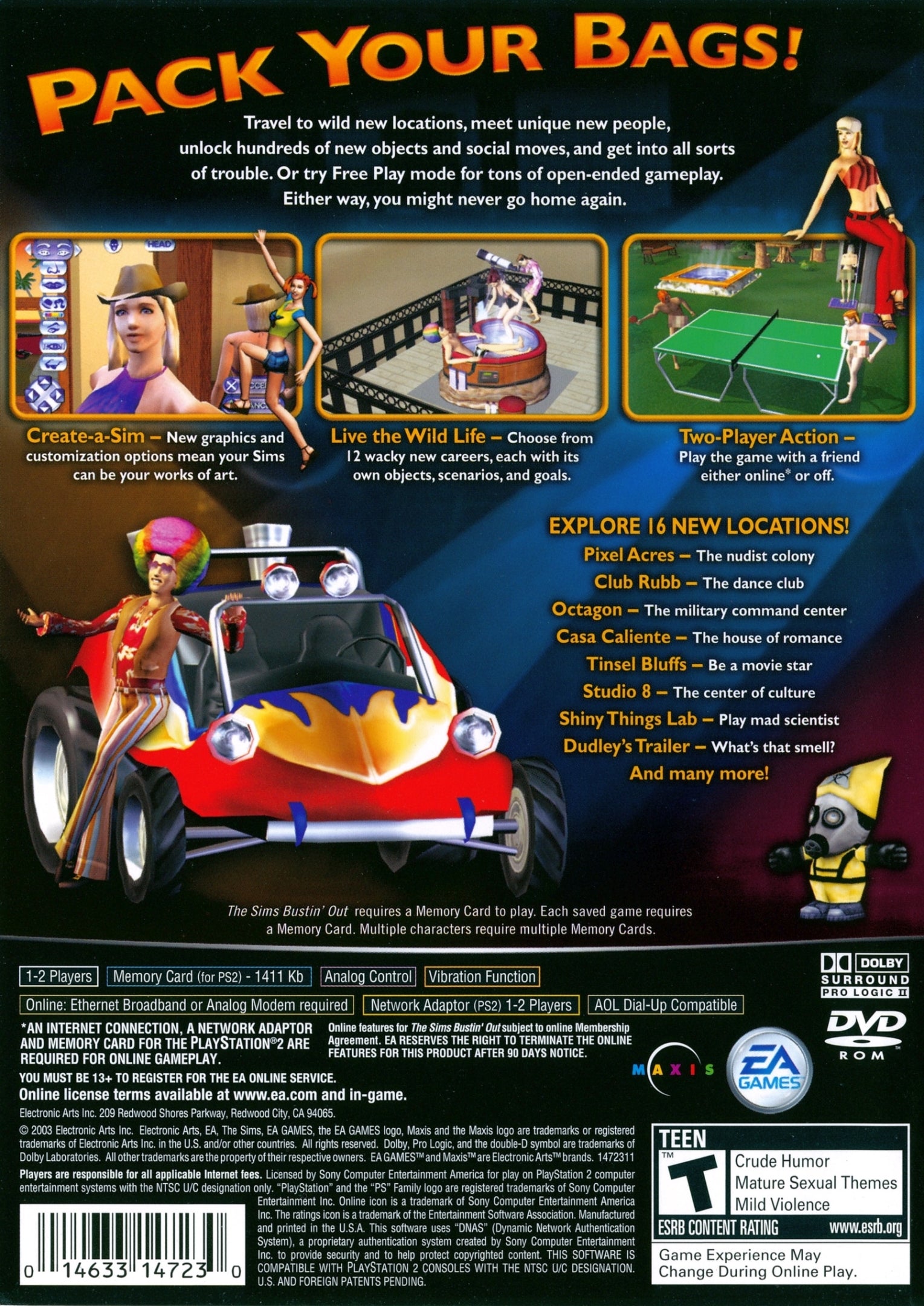 The Sims Bustin' Out (Greatest Hits) - (PS2) PlayStation 2 [Pre-Owned] Video Games EA Games   