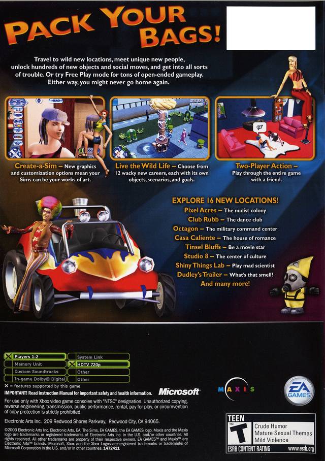 The Sims Bustin' Out - Xbox Video Games EA Games   