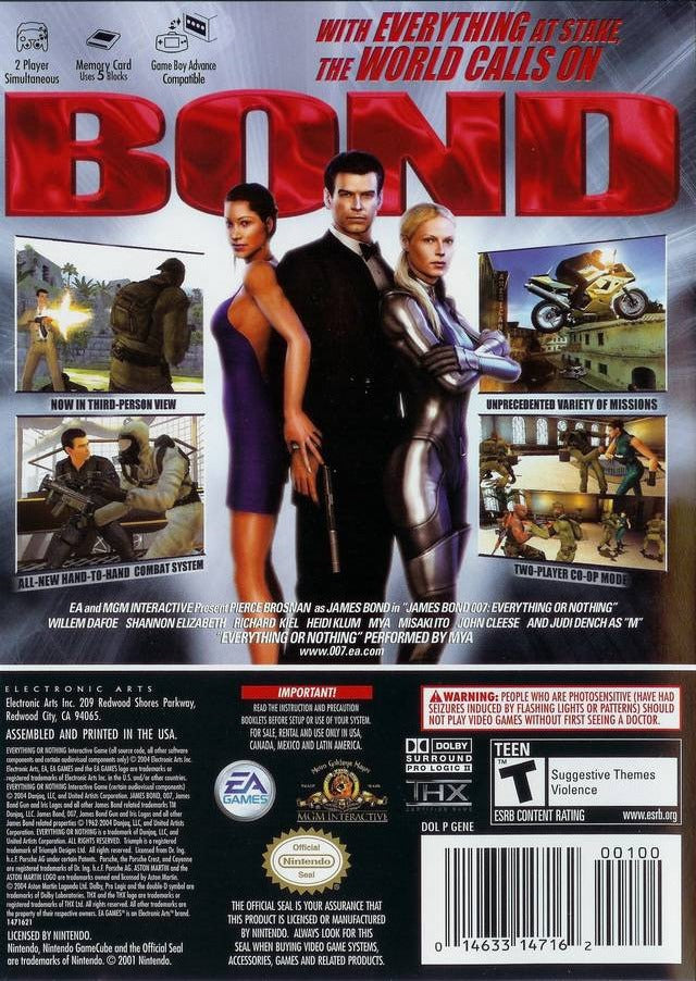 James Bond 007: Everything or Nothing (Player's Choice) - (GC) GameCube [Pre-Owned] Video Games EA Games   