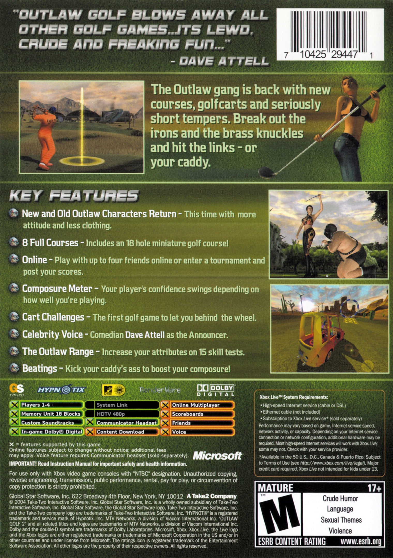 Outlaw Golf 2 - (XB) Xbox [Pre-Owned] Video Games Global Star Software   