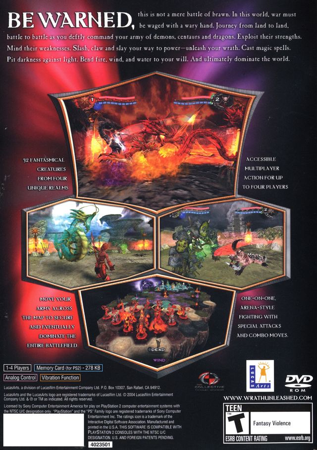Wrath Unleashed - (PS2) PlayStation 2 [Pre-Owned] Video Games LucasArts   