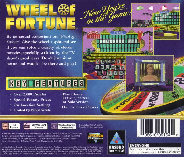 Wheel of Fortune - (PS1) PlayStation 1 [Pre-Owned] Video Games Hasbro Interactive   