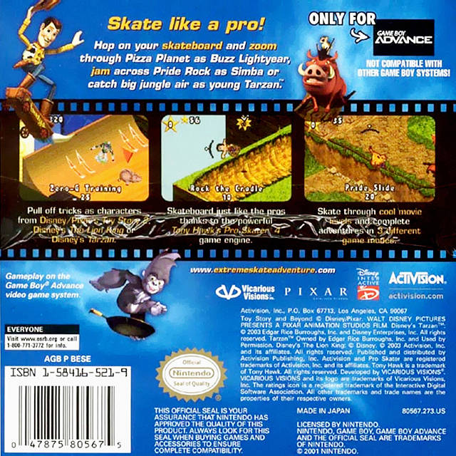 Disney's Extreme Skate Adventure - (GBA) Game Boy Advance Video Games Activision   