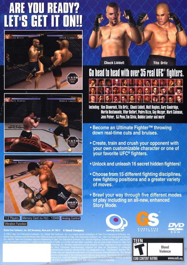 UFC: Sudden Impact - PlayStation 2 Video Games Global Star Software   
