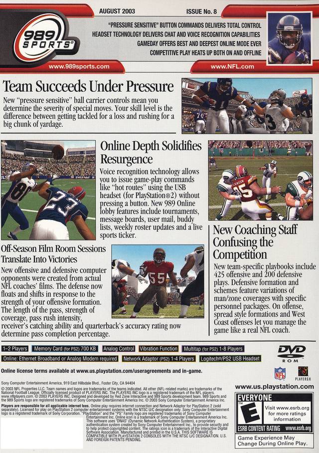 NFL GameDay 2004 - (PS2) PlayStation 2 [Pre-Owned] Video Games SCEA   