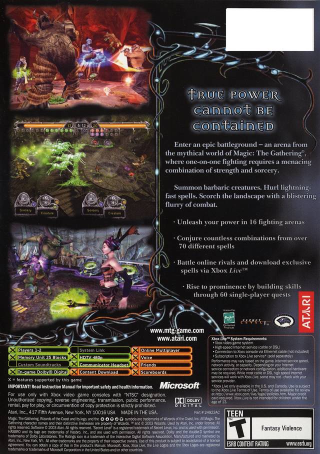 Magic: The Gathering - Battlegrounds - (XB) Xbox [Pre-Owned] Video Games Atari SA   