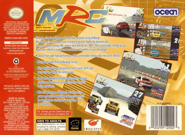 MRC: Multi-Racing Championship - (N64) Nintendo 64 [Pre-Owned] Video Games Ocean   