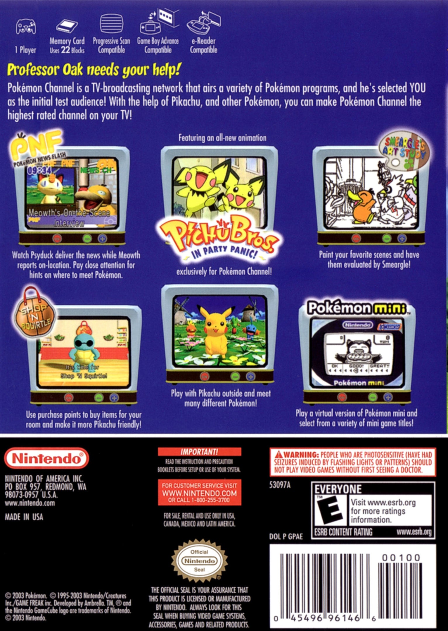 Pokemon Channel - (GC) GameCube Video Games Nintendo   