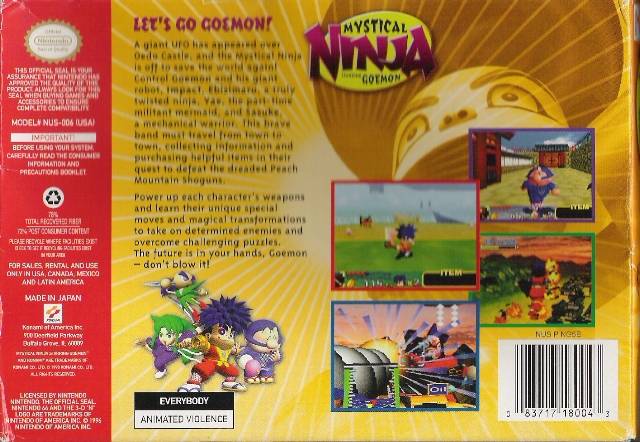 Mystical Ninja starring Goemon - (N64) Nintendo 64 [Pre-Owned] Video Games Konami   