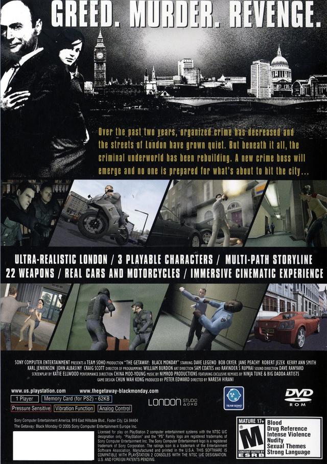 The Getaway: Black Monday - (PS2) PlayStation 2 [Pre-Owned] Video Games SCEA   