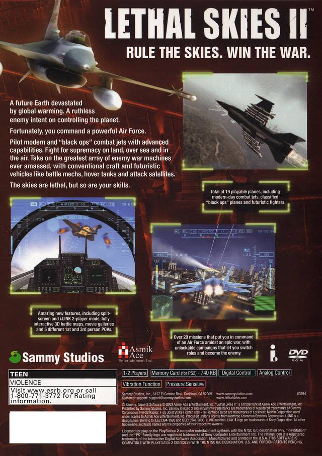 Lethal Skies II - (PS2) PlayStation 2 [Pre-Owned] Video Games Sammy Studios   