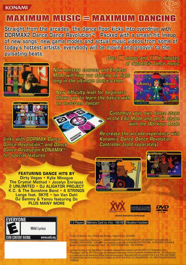 DDRMAX2: Dance Dance Revolution - (PS2) PlayStation 2 Video Games Konami   