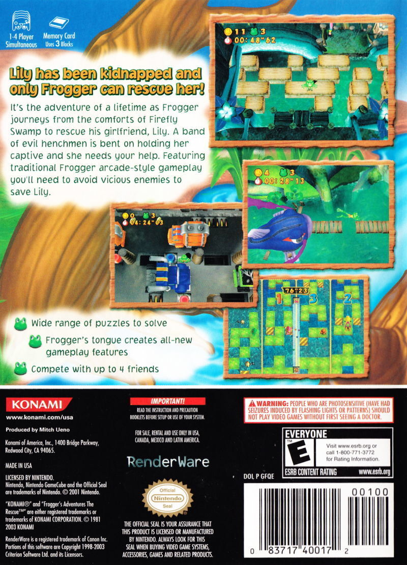 Frogger's Adventures: The Rescue - (GC) GameCube [Pre-Owned] Video Games Konami   