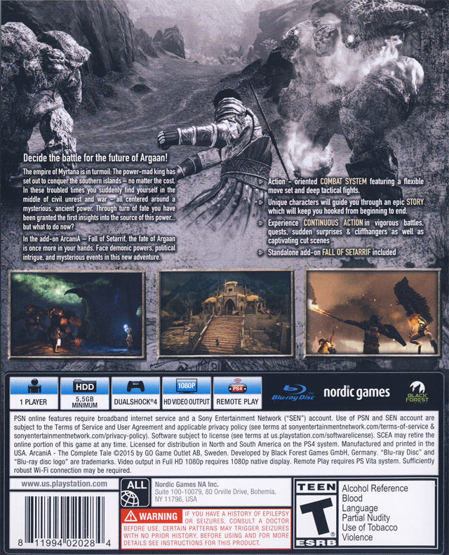 Arcania: The Complete Tale - (PS4) PlayStation 4 Video Games Nordic Games Publishing   