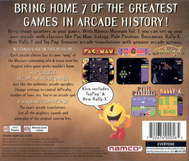 Namco Museum Vol. 1 (Greatest Hits) - (PS1) PlayStation 1 [Pre-Owned] Video Games Namco   