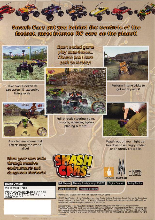 Smash Cars - (PS2) PlayStation 2 Video Games Metro3D   