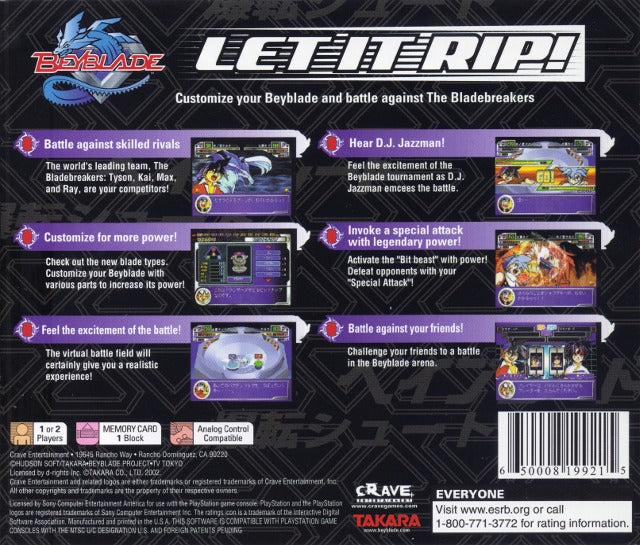 BEYBLADE HYPER VITESSE SONY PS1 PLAYSTATION 1 SLIM PS2 PS3 BEYBLADE HYPER VITESSE SONY PS1 PLAYSTATION 1 SLIM PS2 PS3
