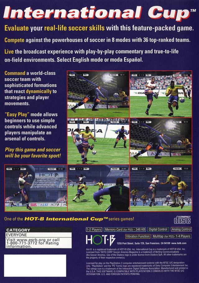 Soccer America: International Cup - PlayStation 2 Video Games Hot B   