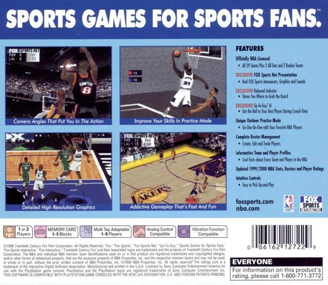 NBA Basketball 2000 - (PS1) PlayStation 1 [Pre-Owned] Video Games Fox Interactive   