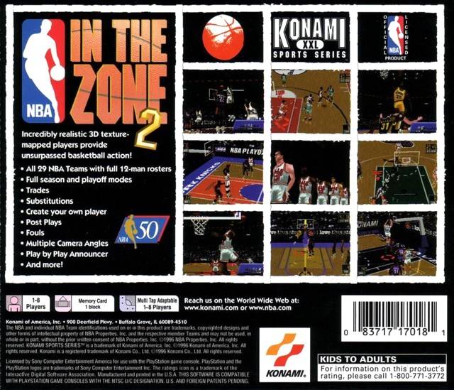 NBA In The Zone 2 - (PS1) PlayStation 1 [Pre-Owned] Video Games Konami   