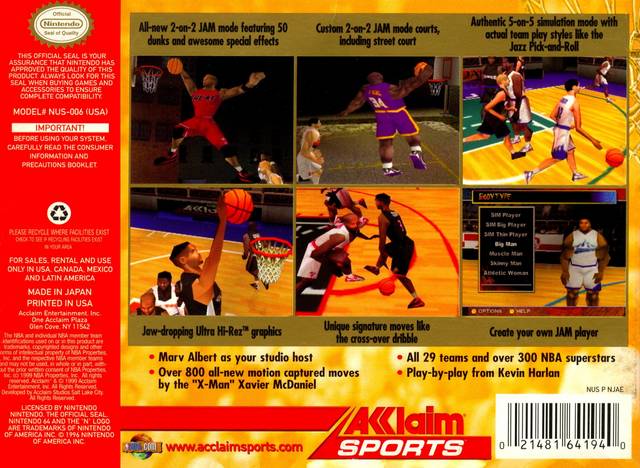 NBA Jam 2000 - (N64) Nintendo 64 [Pre-Owned] Video Games Acclaim   
