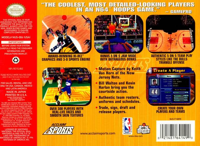 NBA Jam 99 - (N64) Nintendo 64 [Pre-Owned] | J&L Game