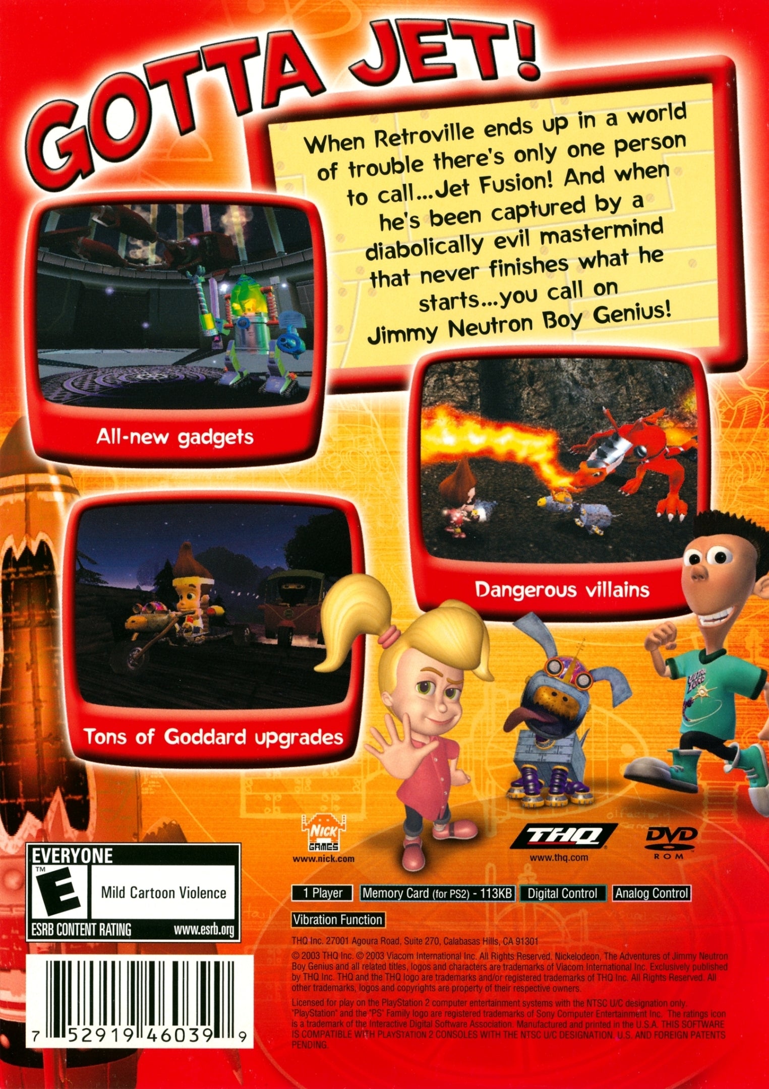 Jimmy Neutron Boy Genius: Jet Fusion - (PS2) Playstation 2 [Pre-Owned] Video Games THQ   