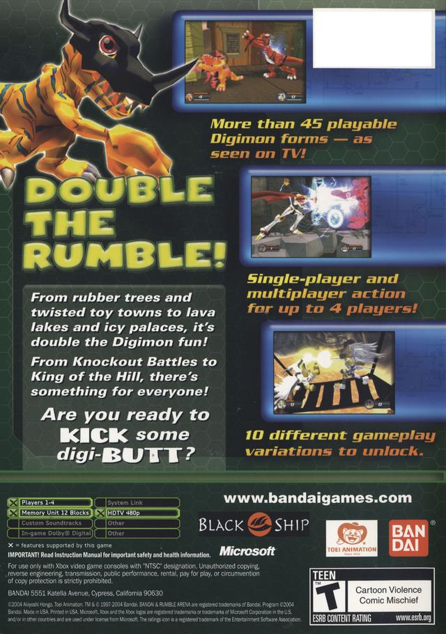Digimon Rumble Arena 2 - Xbox Video Games Bandai   