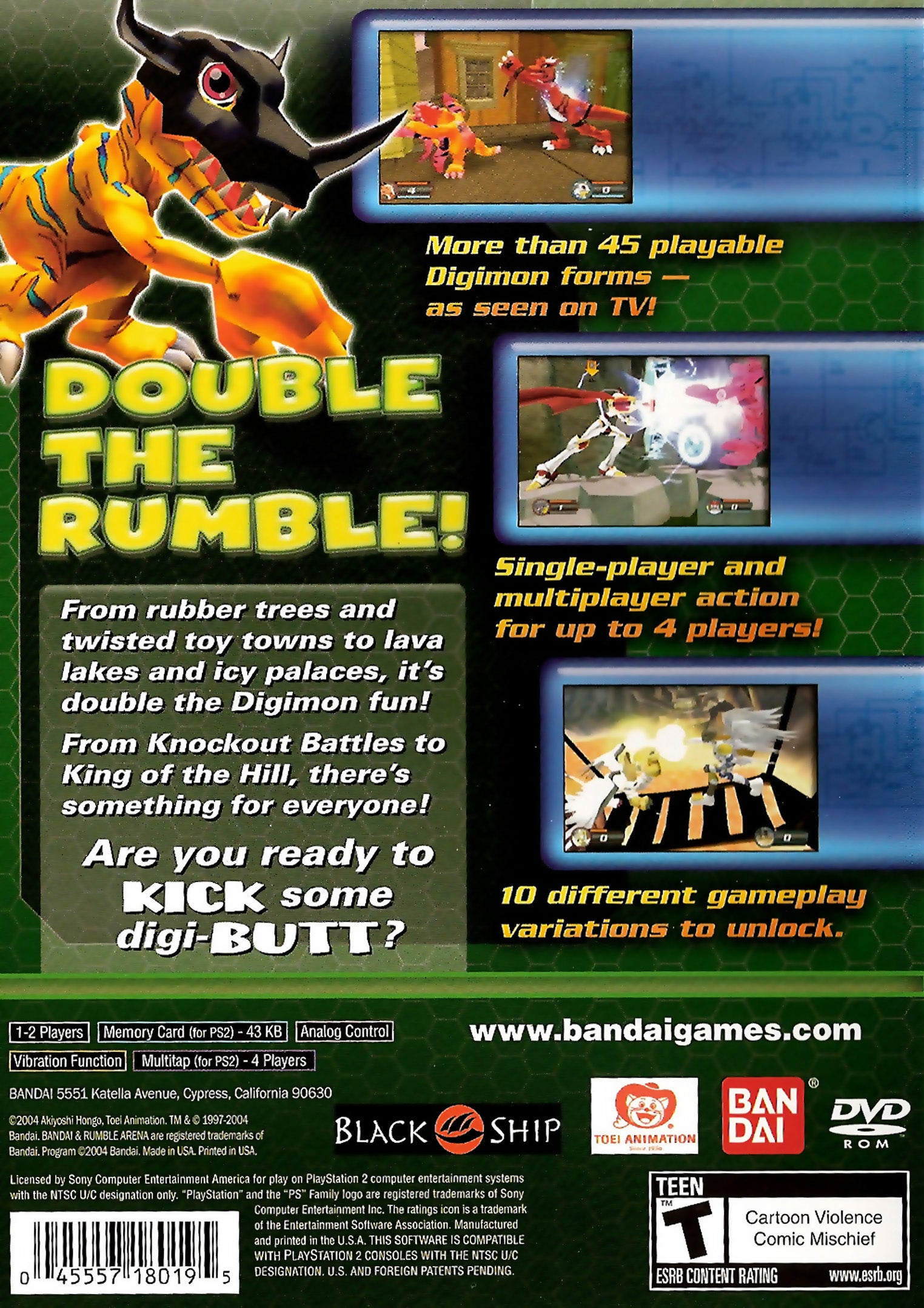 Digimon digital Monsters Rumble Arena 2 - (PS2) PlayStation 2 [Pre-Owned] Video Games Bandai   