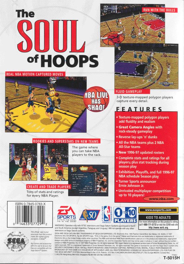 NBA Live 97 - (SS) SEGA Saturn Video Games EA Sports   