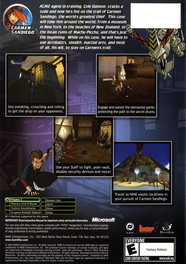 Carmen Sandiego: The Secret of the Stolen Drums - Xbox Video Games Bam Entertainment   