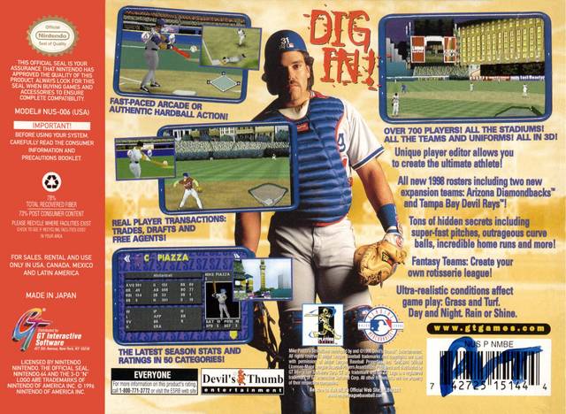 Mike Piazza's Strike Zone - (N64) Nintendo 64 [Pre-Owned] Video Games GT Interactive   