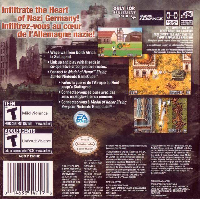 Medal of Honor: Infiltrator - (GBA) Game Boy Advance [Pre-Owned] Video Games EA Games   