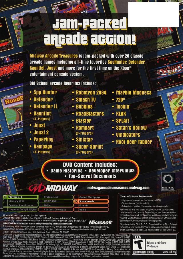 Midway Arcade Treasures - (XB) Xbox [Pre-Owned] Video Games Midway   