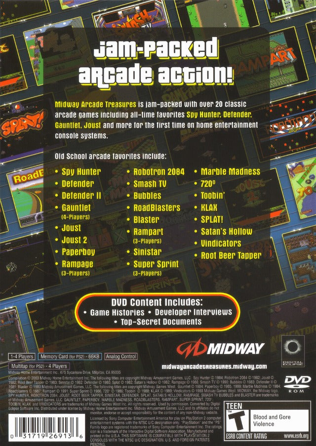 Midway Arcade Treasures - (PS2) PlayStation 2 [Pre-Owned] Video Games Midway   