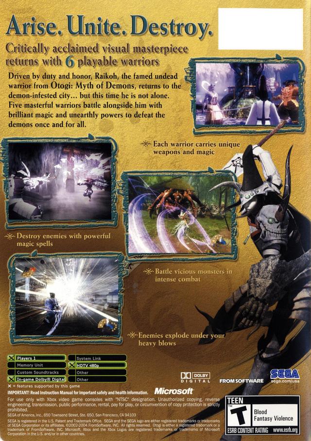 Otogi 2: Immortal Warriors - (XB) Xbox [Pre-Owned] Video Games Sega   
