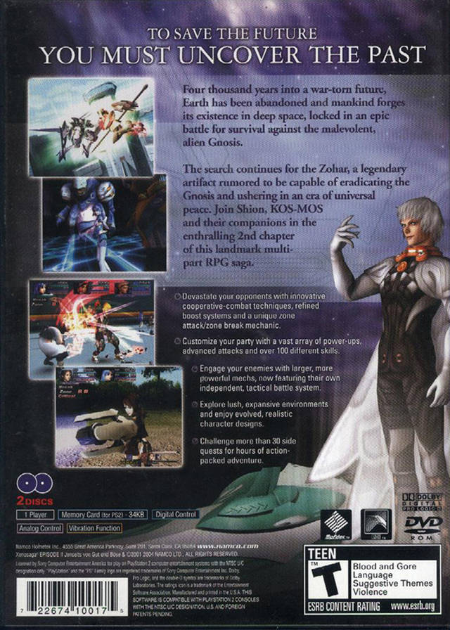 Xenosaga Episode II: Jenseits Von Gut und Bose - (PS2) PlayStation 2 [Pre-Owned] Video Games BANDAI NAMCO Entertainment   