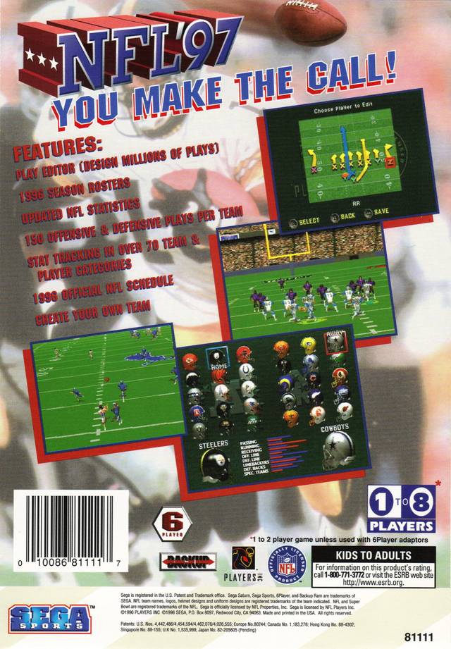 NFL '97 - (SS) SEGA Saturn [Pre-Owned] Video Games Sega   