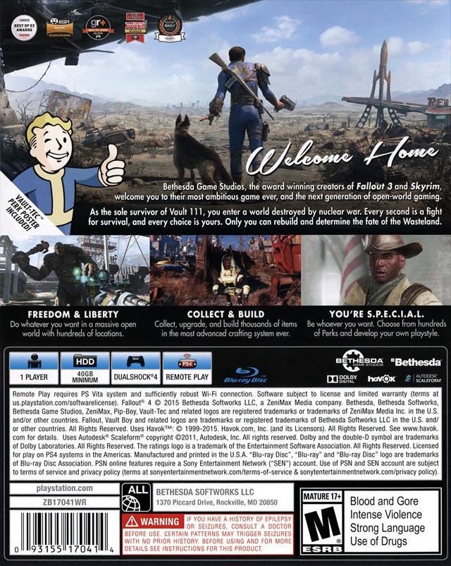 Fallout 4 - (PS4) PlayStation 4 [Pre-Owned] Video Games Bethesda Softworks   